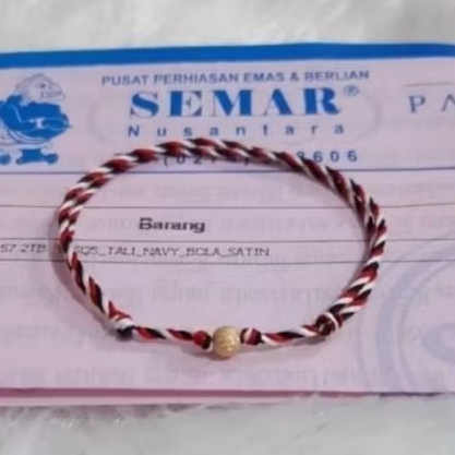 Gelang Tali Tridatu  Dewasa Dior Satin 0,1gram Semar Nusantara