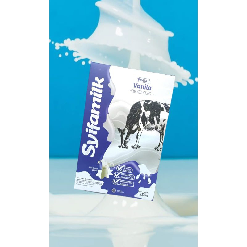 Susu Sapi Bubuk Skim Diet Syifamilk 550gr Rasa Vanila