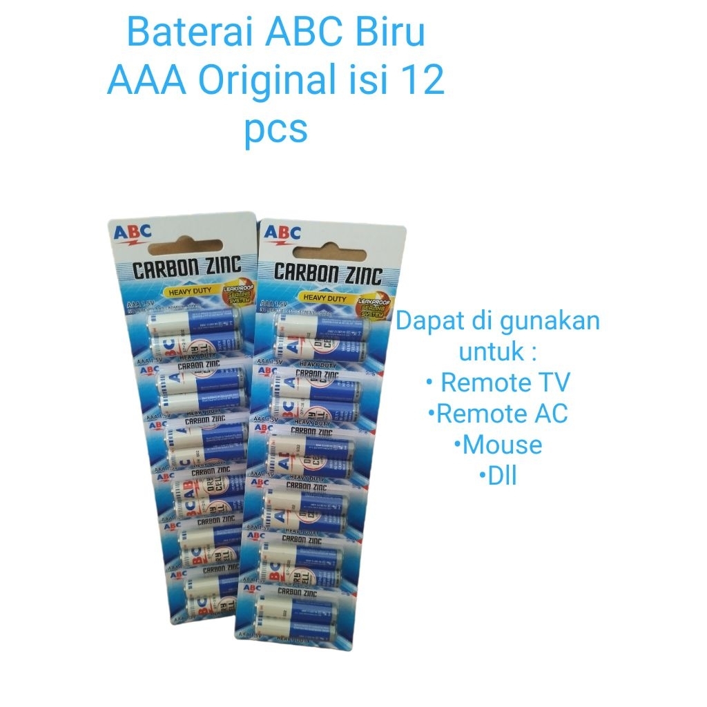 Baterai ABC Biru A3 [AAA] Original / Battery ABC Biru AAA / Batre