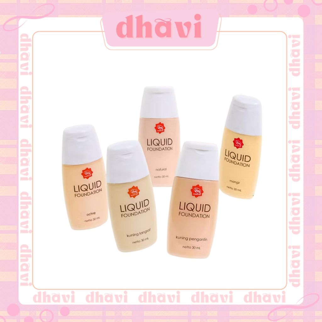 VIVA Liquid Foundation 30ml All Skin Natural Ringan Melembabkan Original