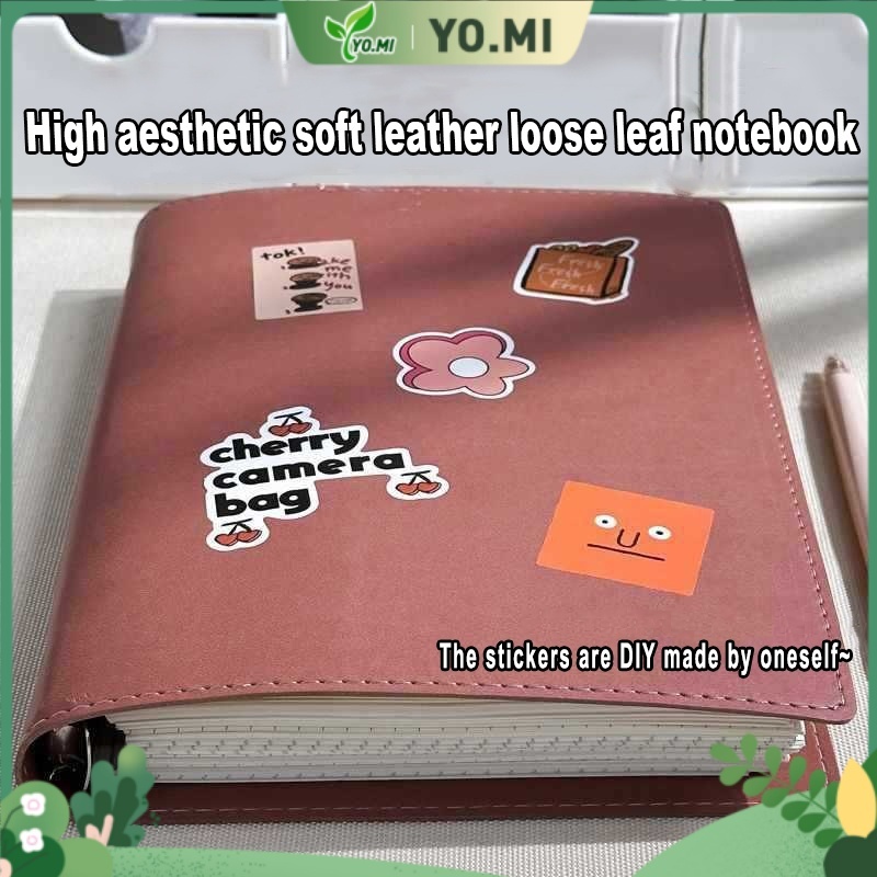 A5 Buku Catatan Berikat Ring Buku Catatan Berikat Ring dengan Sampul Lunak yang Dapat Dilepas Buku C