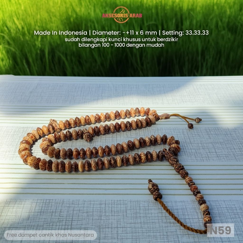 Tasbih Liwung Macan Mix Liwung Merah Asli Nusantara