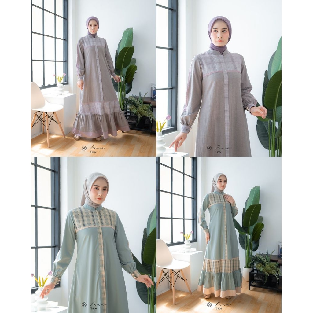 Aira Dress by zalifa✔️gamis zalifa, gamis polos, gamis motif, gamis zalifa