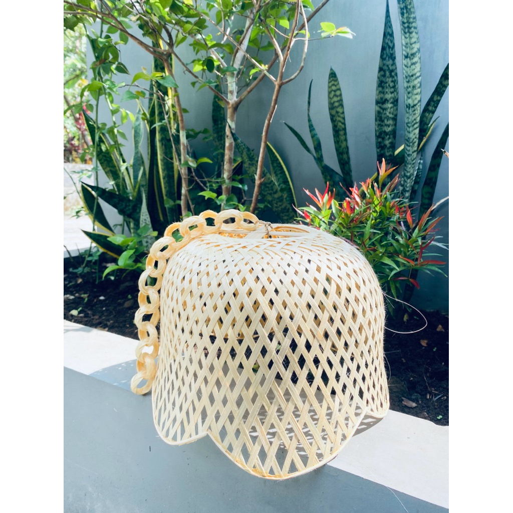 lampu gantung | kap lampu bambu gantung