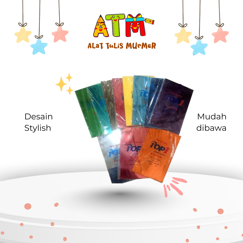 Mika Film / Sampul / Plastik Jilid/ Mika P1 Bening Colourfull 0.10