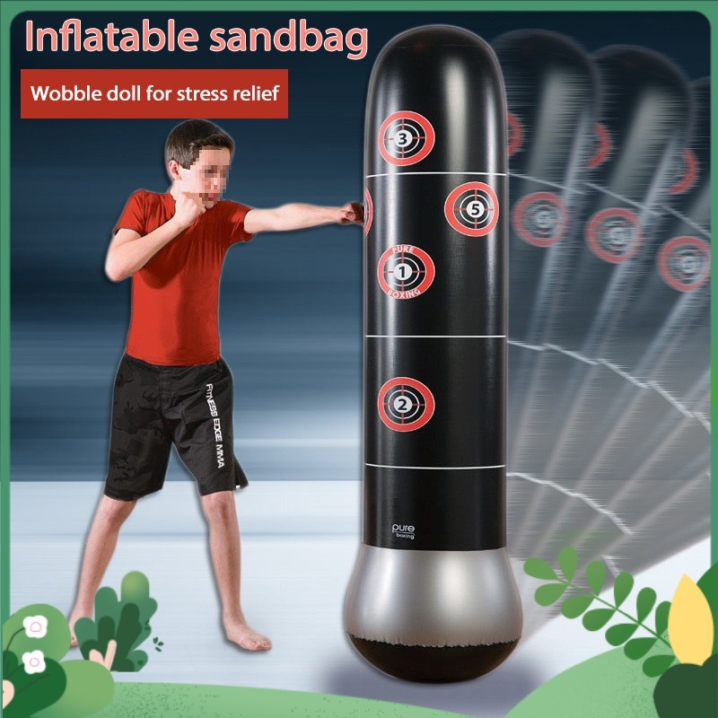Samsak Tinju Angin Berdiri Samsak Tinju Standing Punching Tinju Boxing Target Inflatable