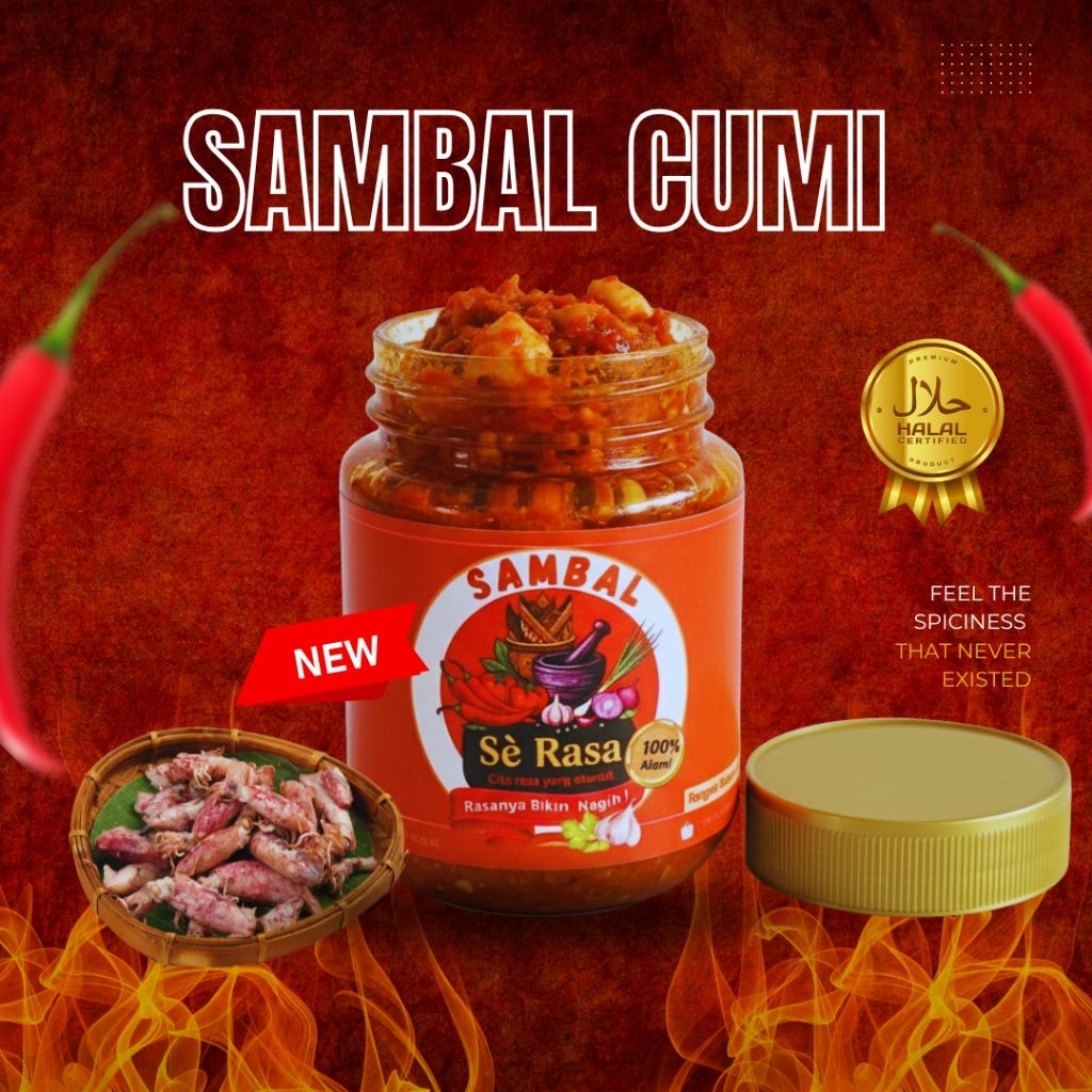 

Sambal Sè Rasa Cumi 200ml - Sambal Pedas Tahan Lama Enak Praktis