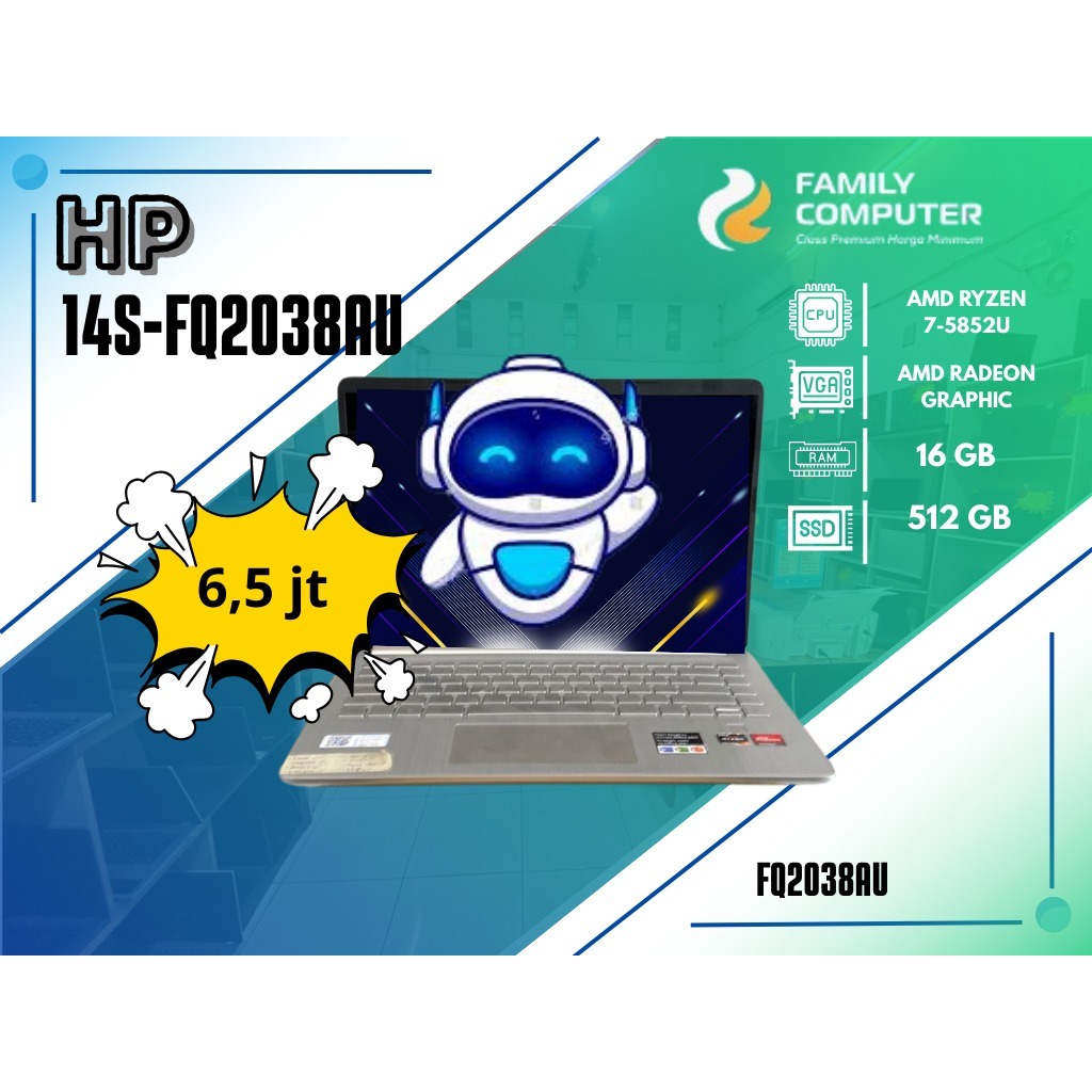 HP 14S-FQ2038AU | AMD RYZEN 7-5852U | AMD RADEON GRAPHIC