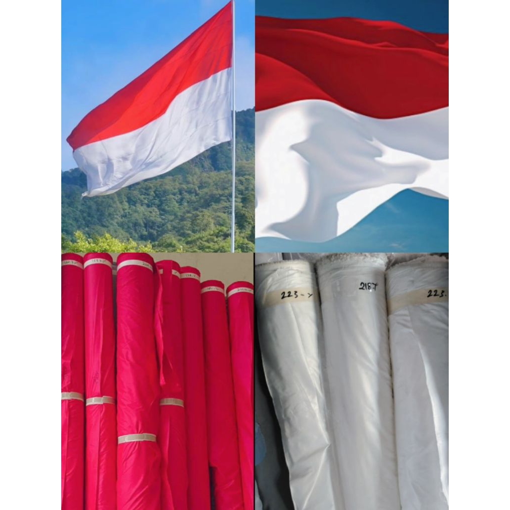 Parasut bendera merah putih kain import