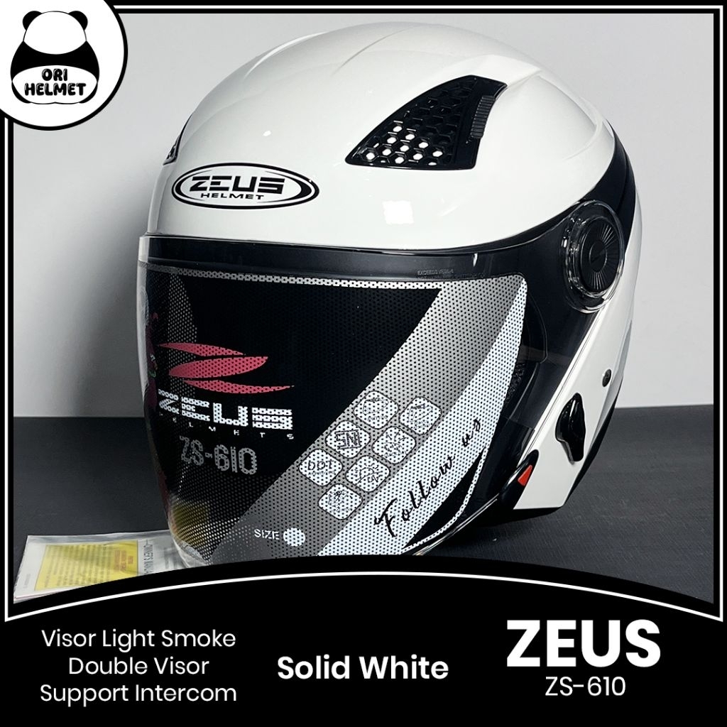 ZEUS ZS-610 original helm half face double visor