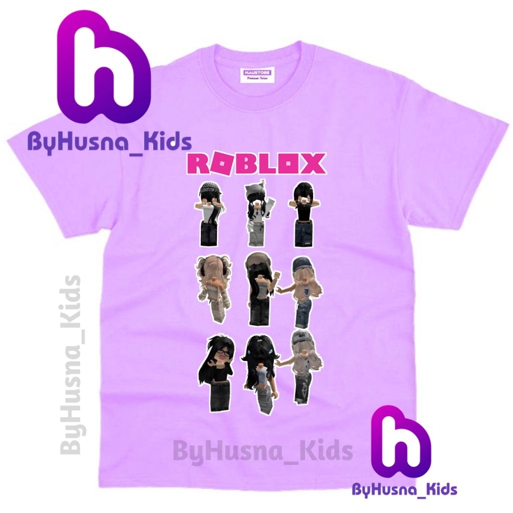 BAJU ANAK KAOS ANAK ROBLOX KORBLOX HEADLESS ANAK PEREMPUAN ANAK CEWE