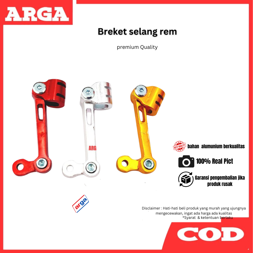 breket selang rem depan universal warna anodize
