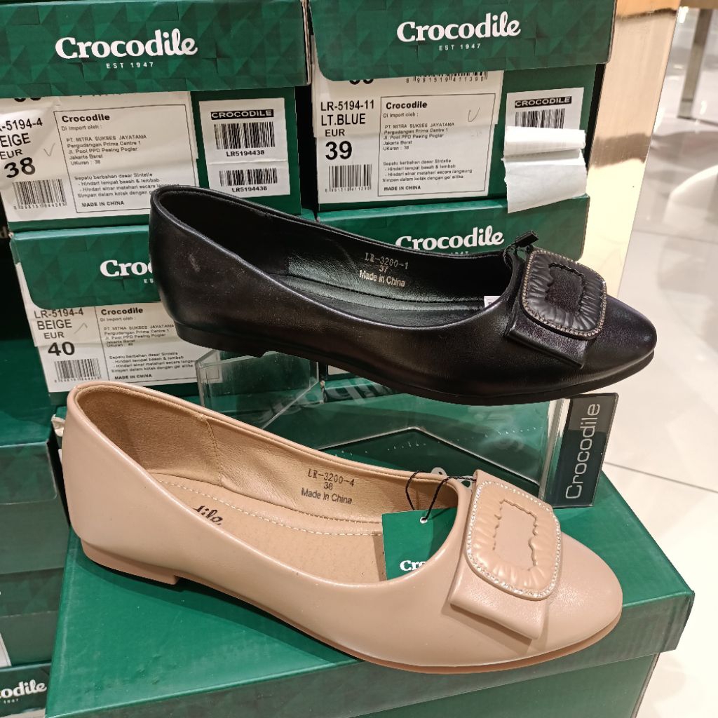 sepatu flat wanita comfort CROCODILE original matahari