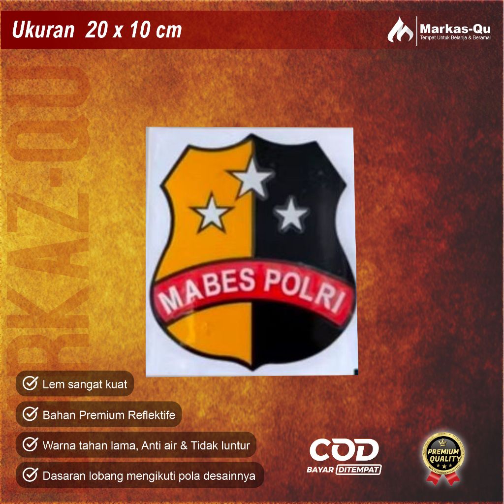 Sticker Cutting Mabes Polri Paket Grosir