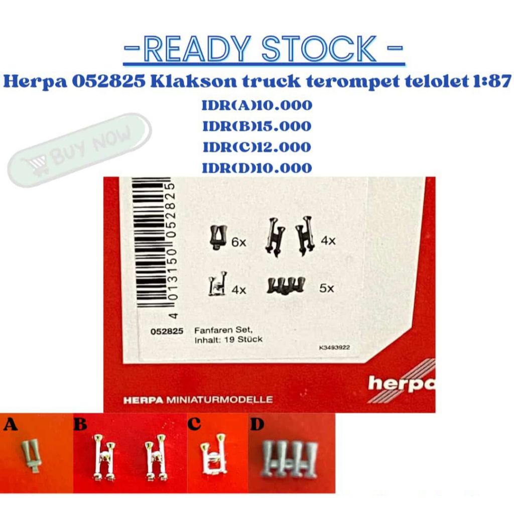 Herpa 052825 Klakson truck terompet telolet 1:87 HO