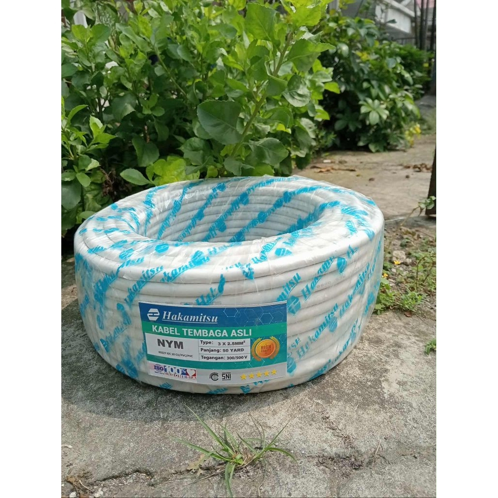 kabel nym 3x25x50 yard hakamitsu nym asli kawat tembaga asli ani