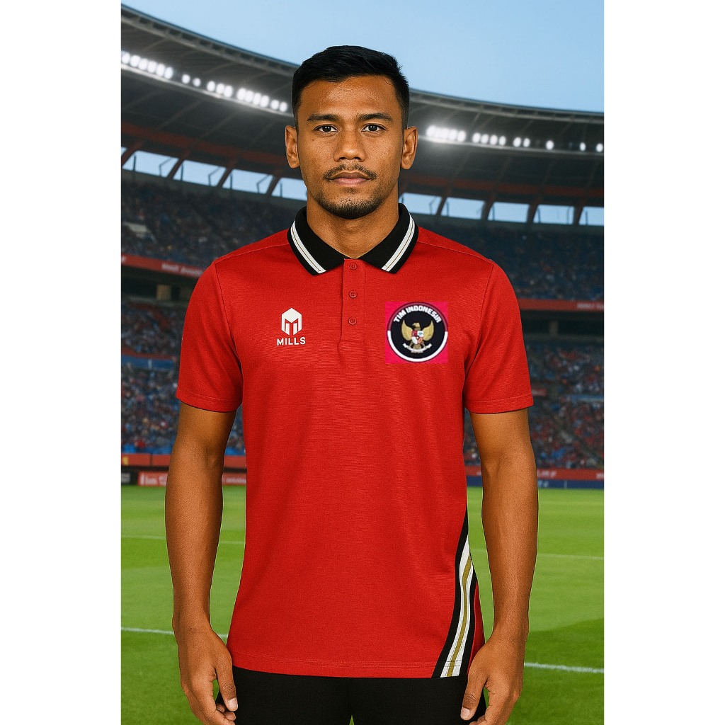 baju badminton timnas polo dewasa