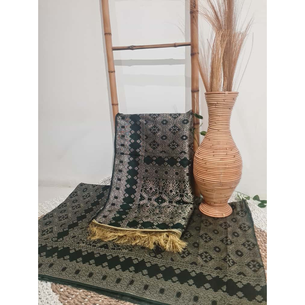 Pusat bordir Tasikmalaya - sarung selendang songket golden hair zayyan
