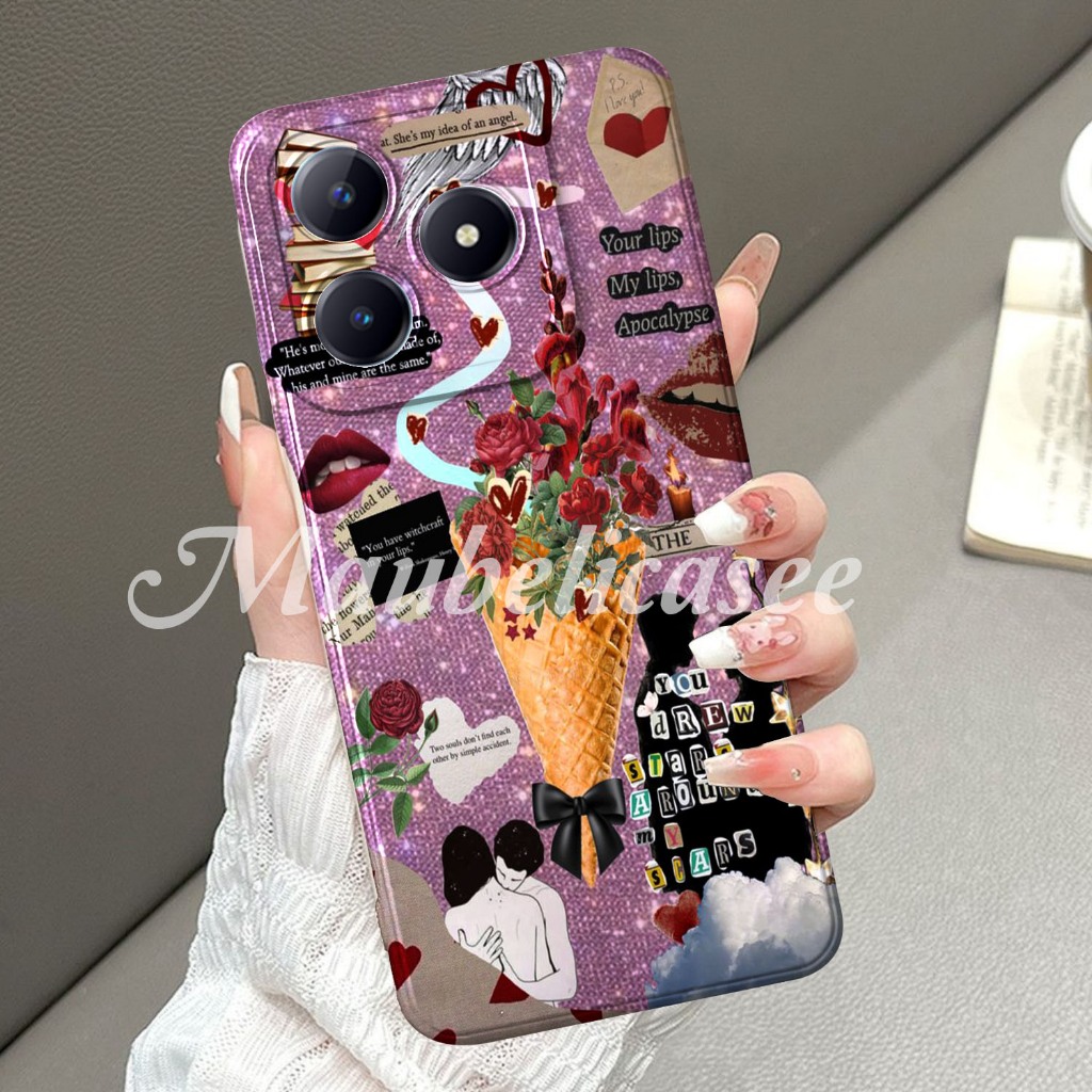 MBC08 Softcase Custom Case Foto Sendiri compatible Realme C63 Transparan Silikon / Case HP Realme C6
