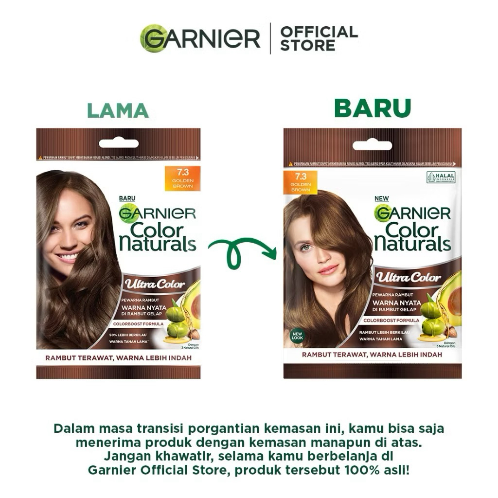 GARNIER HAIR COLOUR NATURAL PEWARNA RAMBUT