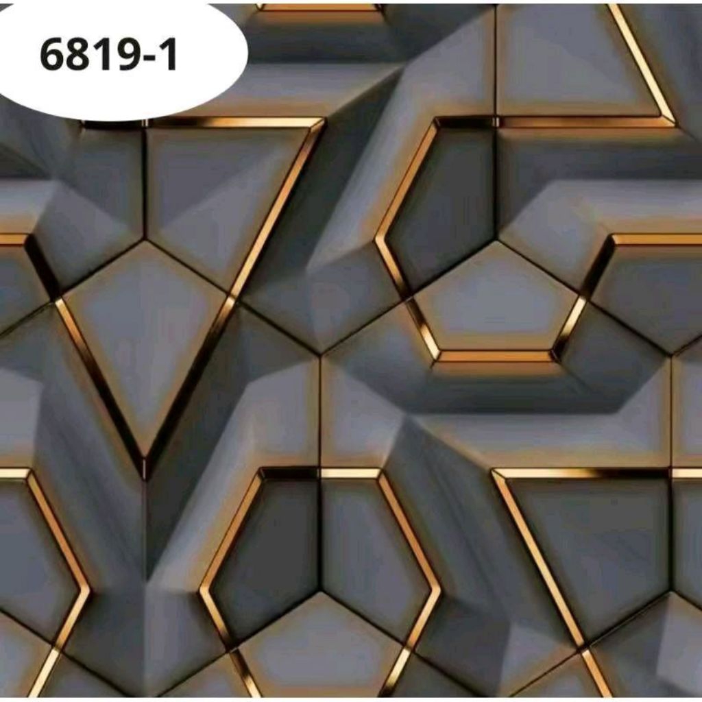 PROMO  Wallpaper dinding paket 6 sticker 3D ukuran 8-10 meter x lebar 45cm