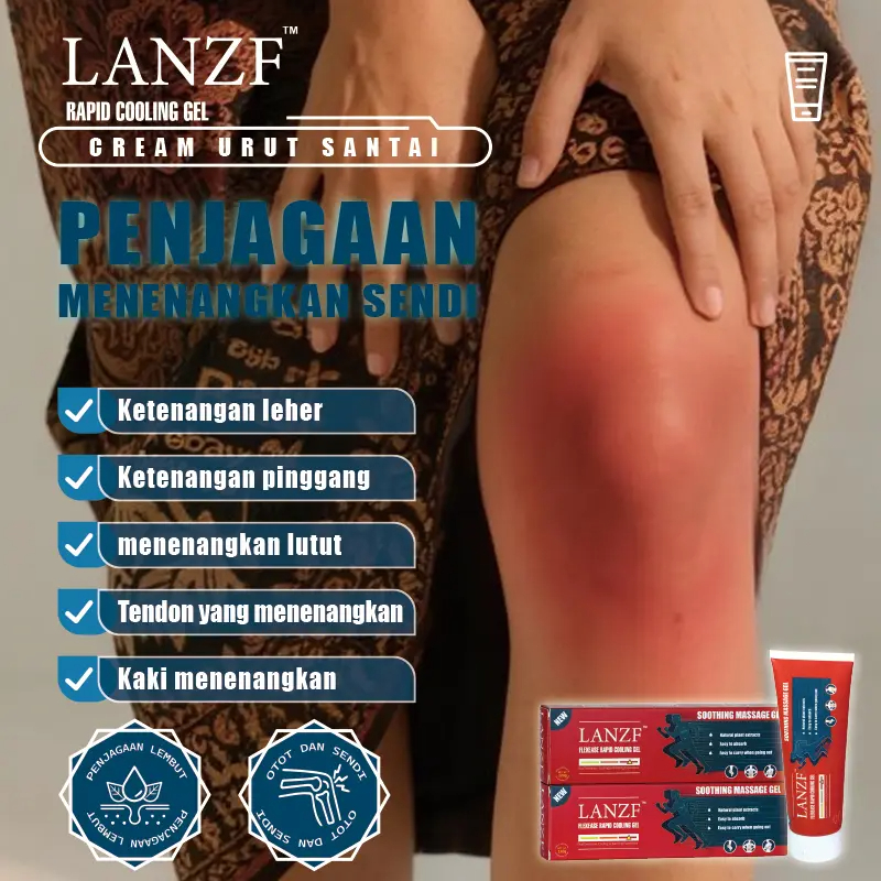 LANZF Gel Pijat untuk Sendi dan Otot - Segar dan Cepat Meresap  Meredakan Kaku pada Lutut Punggung