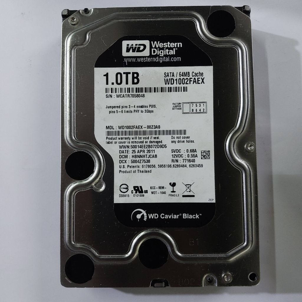 Hard Disk 3.5" WD Black 1Tb Sata - Hdd WD Blue WD Green 1tb Cctv / Pc komputer Western Digital