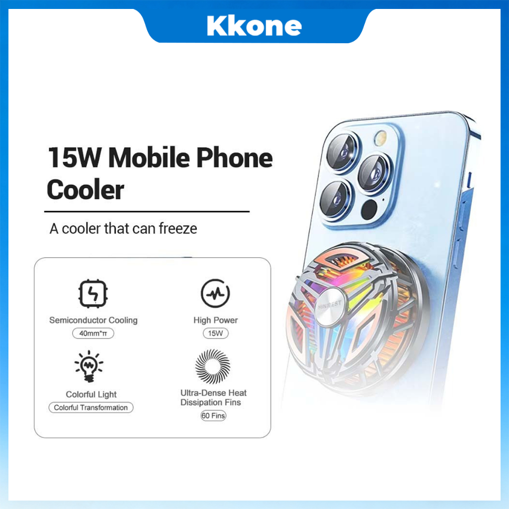 Fan Cooler Adjust Gear Radiator Pendingin Hp Kipas Cooling Fan Gaming RGB Ori Pendingin Hp Semikondu