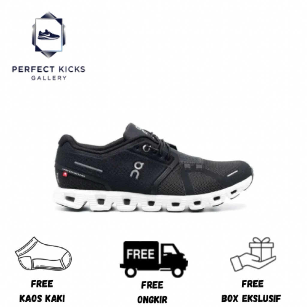 On Running Shoes On Cloud 6 Black White Running Shoes