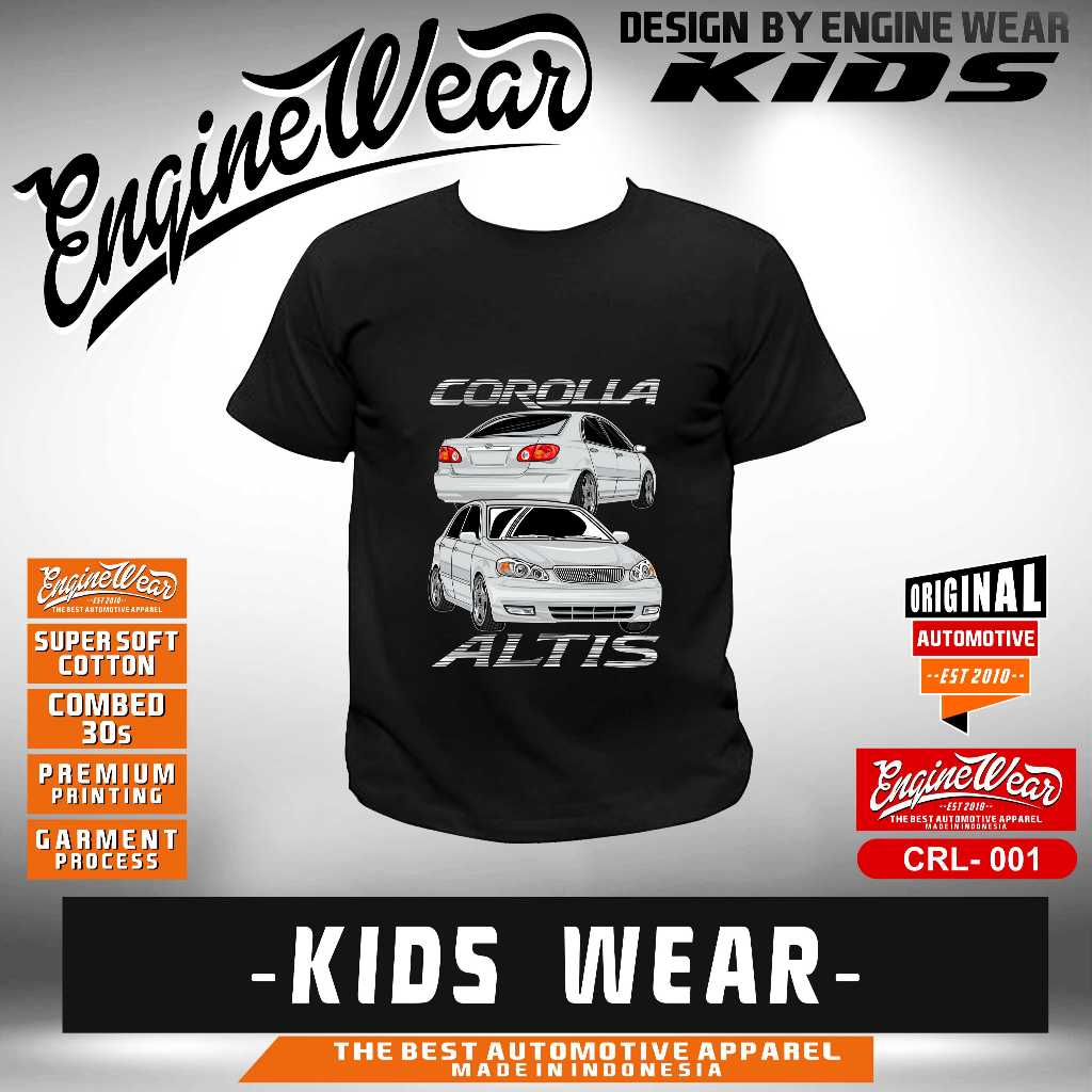 kaos anak altis kaos toyota altis anak tshirt toyota baju mobil sedan otomotif fbck