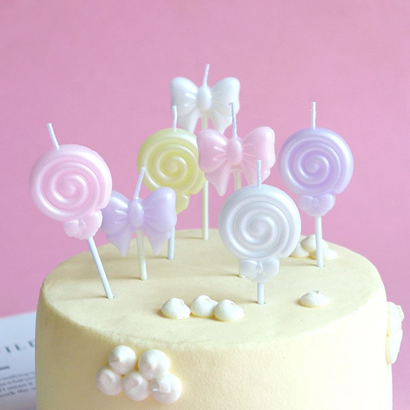 LK006 | LILIN KARAKTER BOWIE CANDY | Lilin Karakter Ulang Tahun Anak Bentuk Pita dan Permen