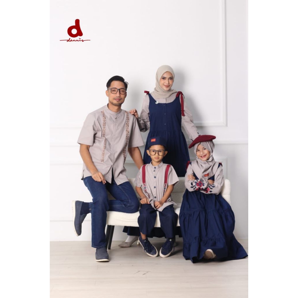 [Dannis Surabaya Online]Sarimbit Aruna Bahan cotton Abaya ibu Gamis anak TANPA TOPI Koko anak satu s