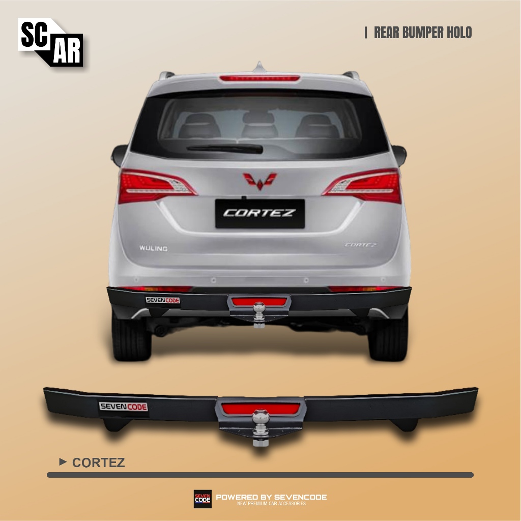 REAR BUMPER GUARD TOWING HOLO SEVENCODE - WULING CORTEZ