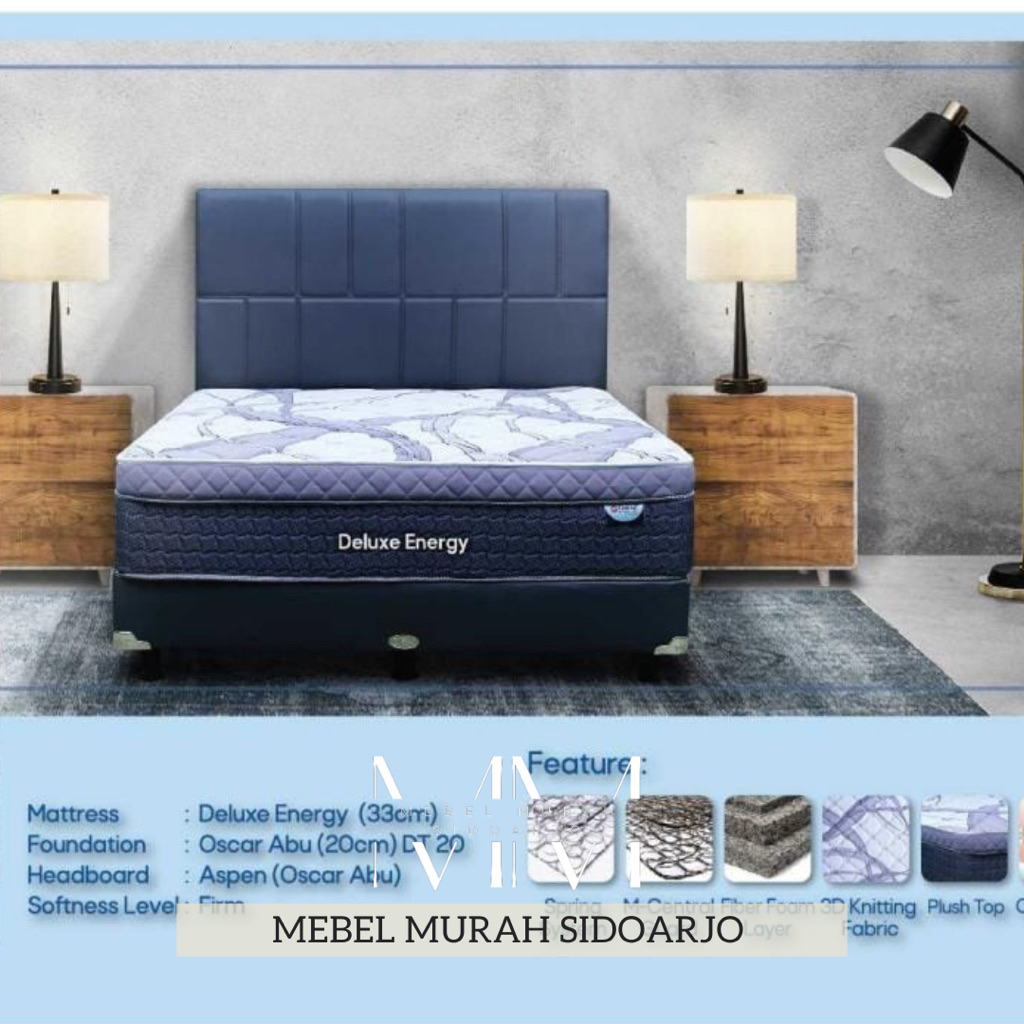 Springbed Central Deluxe energy Plushtop Single Size King Size Queen Size 90 x 200 120 x 200 160 x 2