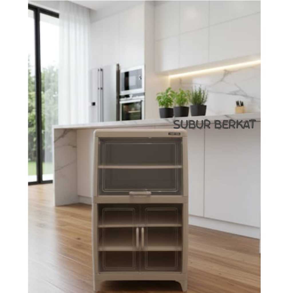LEMARI SAYUR RAK SAYUR PLASTIK ATAS MEJA FOOD CABINET