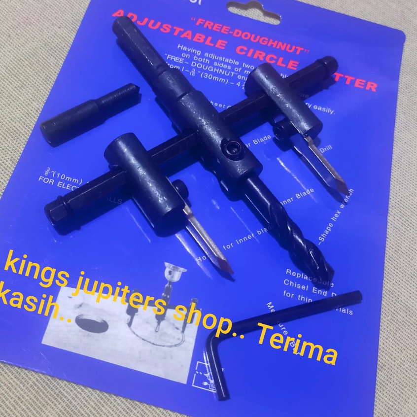 30MM sd 120MM  ADJUSTABLE CIRCLE CUTTER MATA BOR JANGKA BULAT LINGKARAN MATA BOR HOLEWSAW HOLE SAW K