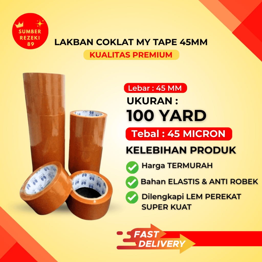 

Lakban Coklat Merk My Tape 45MM 100Yard 45Micron