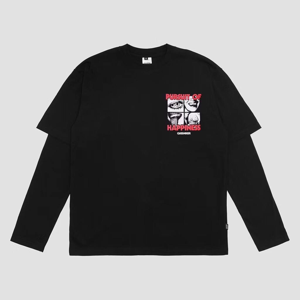 QUEENBEER - T-shirt Pursuit Extend Black