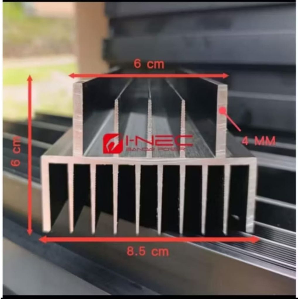 Heatsink / Pendingin tebal 4mm 40cm hitam anodaize