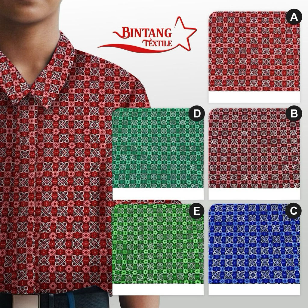 Kain Batik Seragam Sekolah SD // SMP // SMA Bahan Tisu Halus Berkualitas - Harga persetengah meter (