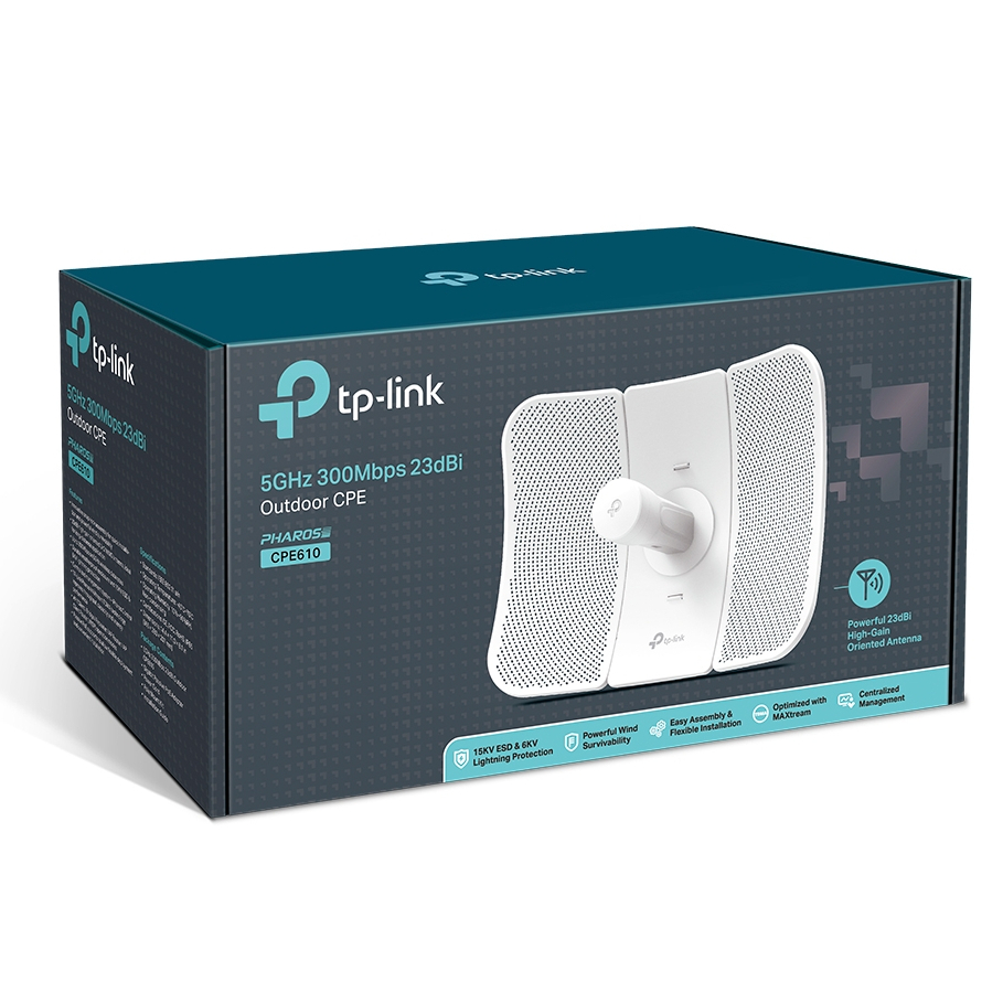 TP-LINK CPE610 5GHz 300Mbps 23dBi Outdoor CPE - TP LINK CPE 610