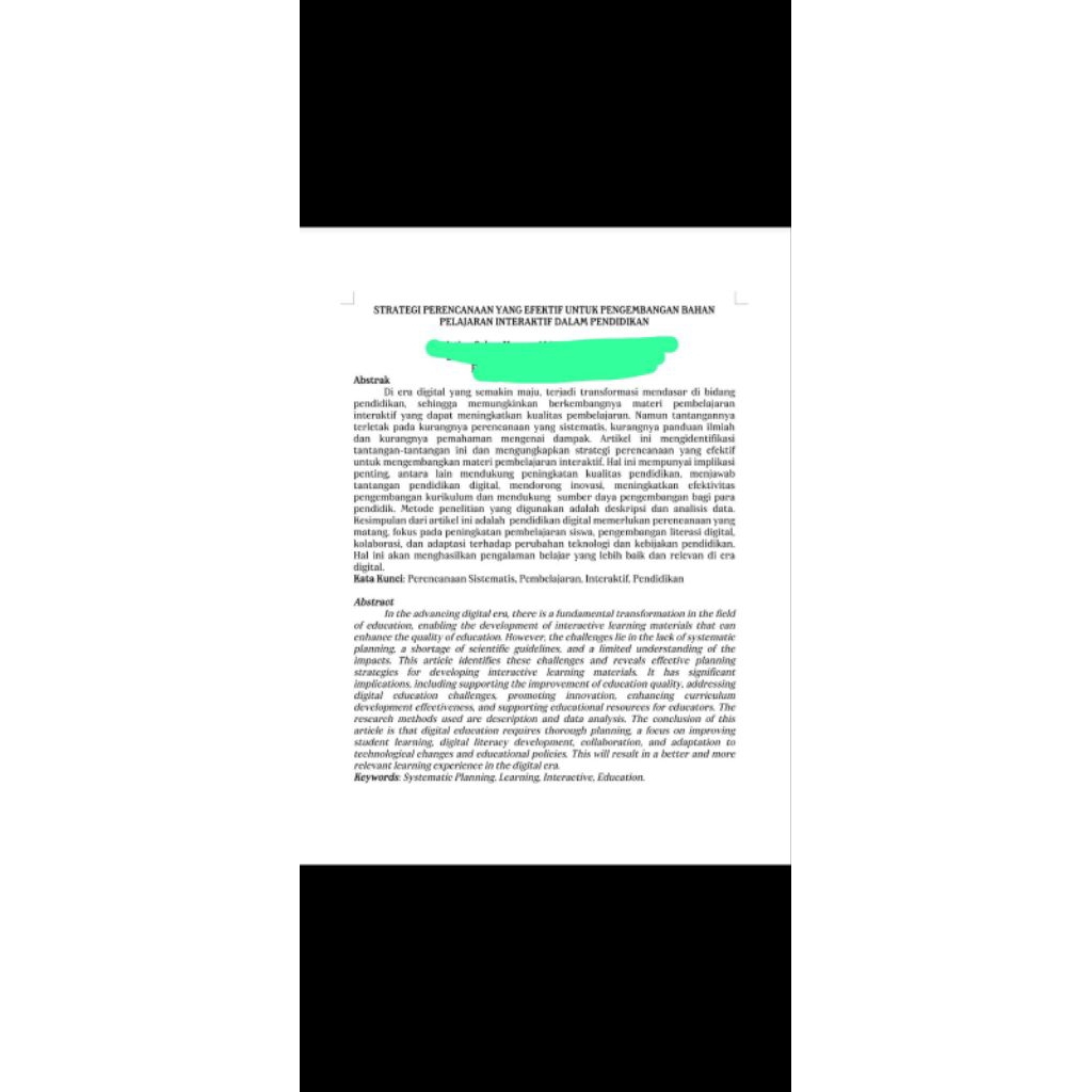 Jasa Pembuatan Artikel/Jurnal