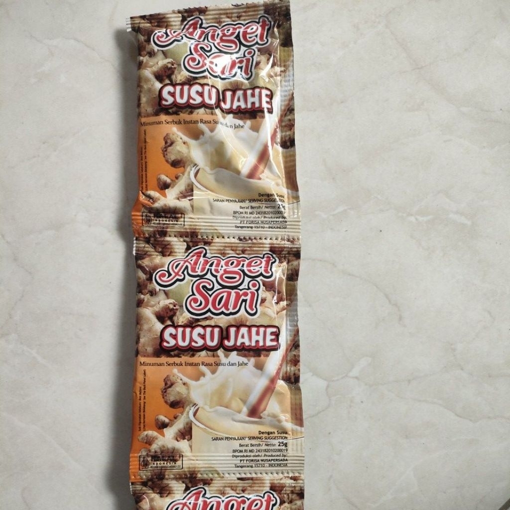 

Anget Sari Susu Jahe 1 renteng isi 10 Sachet