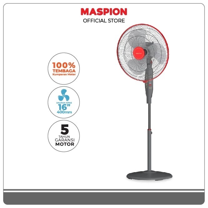Maspion Stand Fan Kipas Angin Berdiri 16 Inch EX-172 S