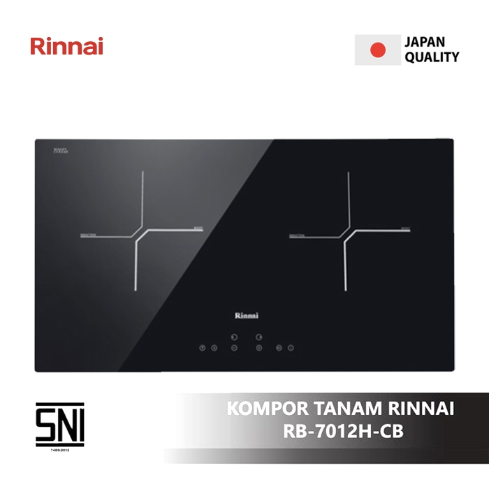 Rinnai RB-7012H-CB Kompor Listrik Tanam Induksi 2 Tungku / Kompor Listrik 2 Tungku Hemat Listrik