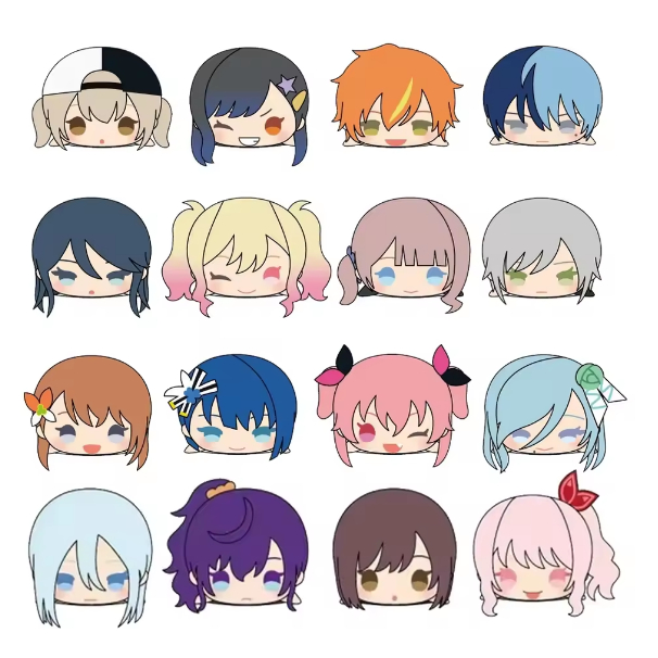 Stuffed Geunine 8cm Mochi Mascot Anime PROJECT SEKAI Wonderlands X Showtime Nightcord Vivid BAD SQUA