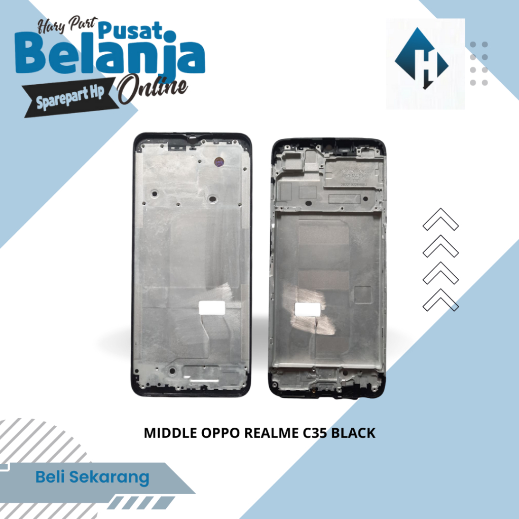 MIDDLE FRAME OPPO REALME C35 BLACK / TULANGAN OPPO REALME C35 / TULANGAN OPPO REALME C35