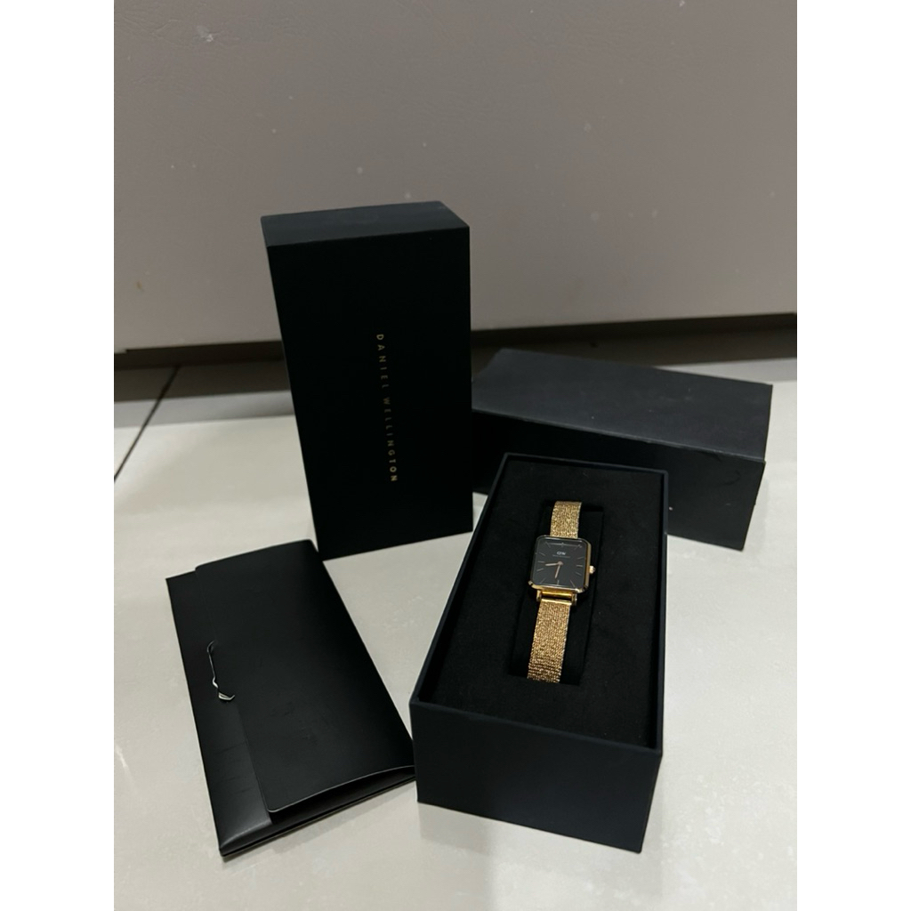 Authenthic Daniel Wellington Quadro  Pressed Melrose RG Black