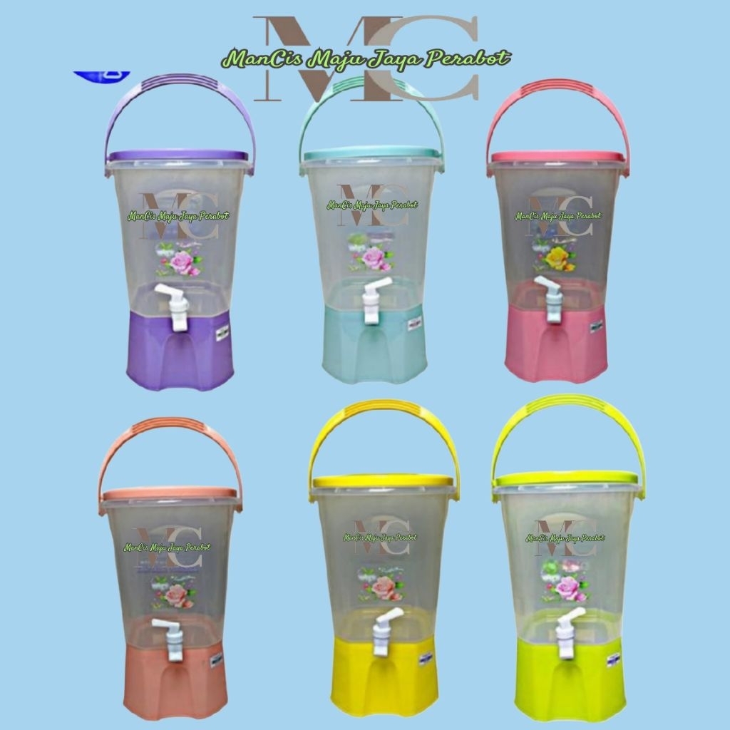 Dispenser air minum kran MPW 9 liter tempat air minum plastik teh poci minuman