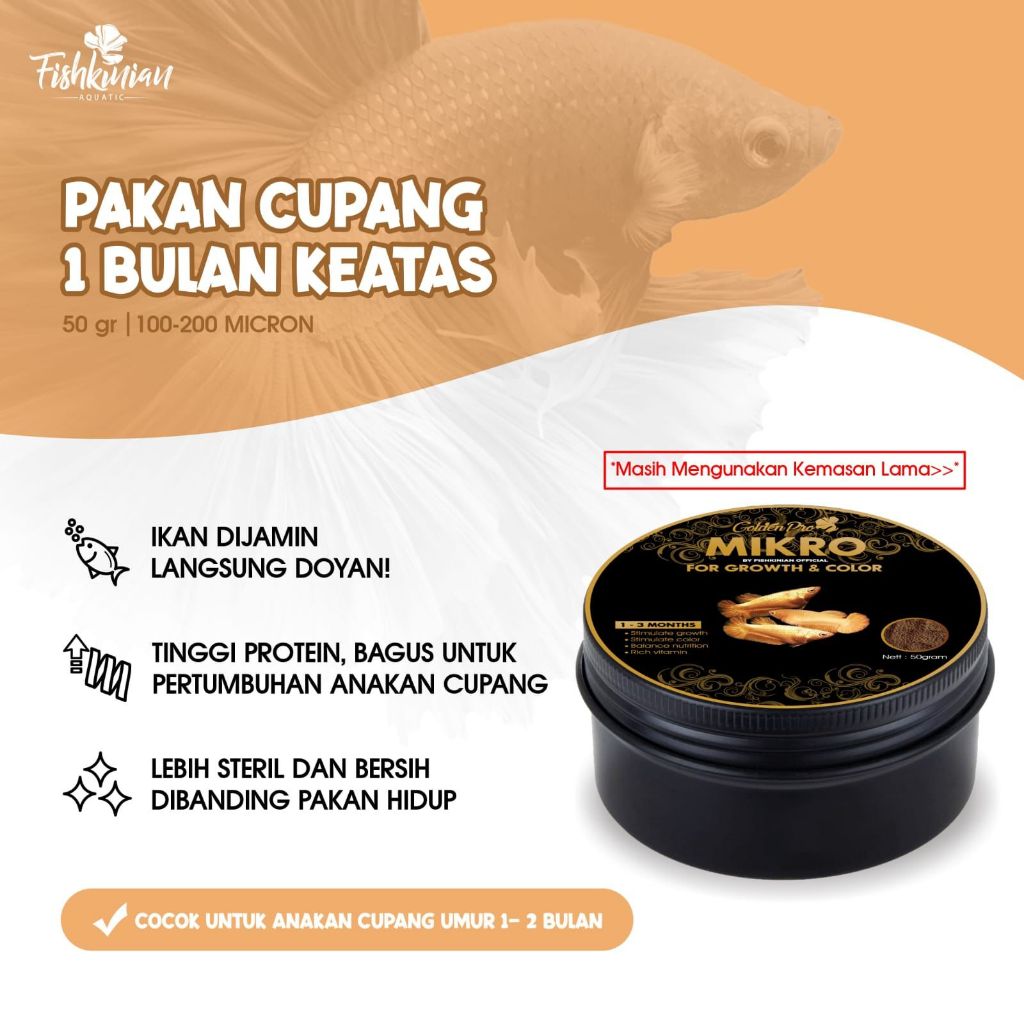 PELET CUPANG MIKRO - MIKRO UNTUK LUBUKAN